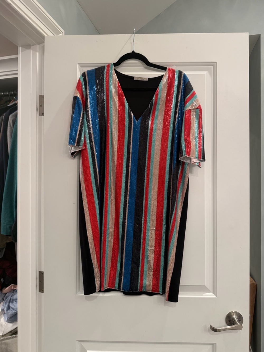 Zara Black Crewneck Dress - small